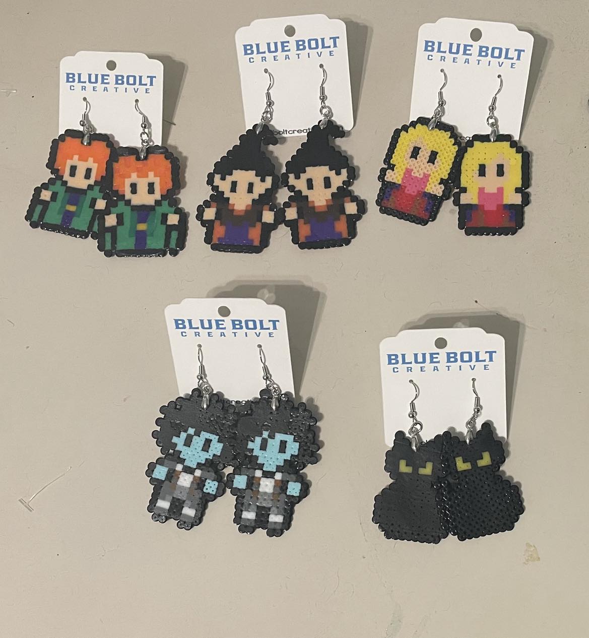 Hocus Pocus Perler Bead Earrings