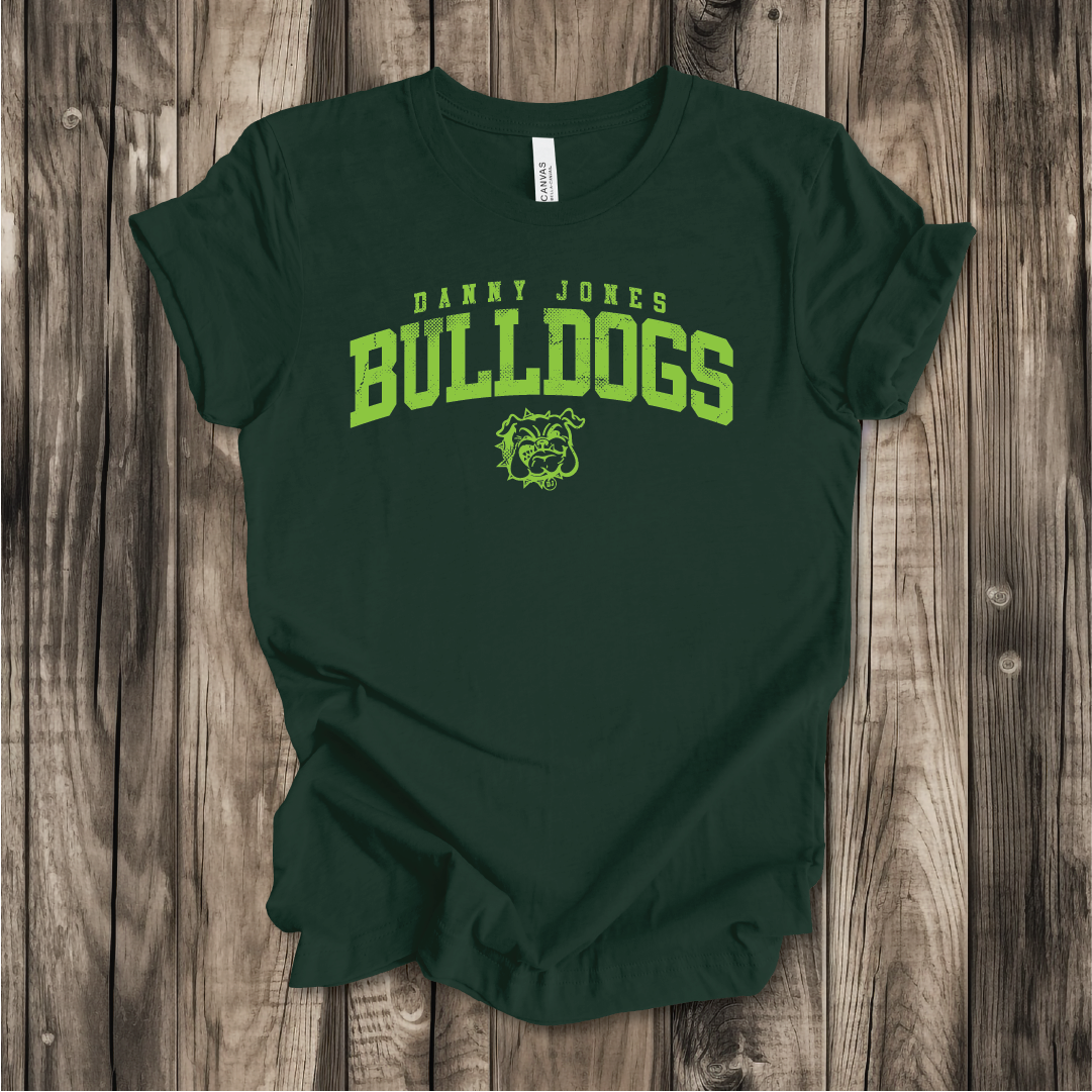 Danny Jones Bulldog Arch with Mascot  - Next Level, Bella Canvas and Comfort Colors