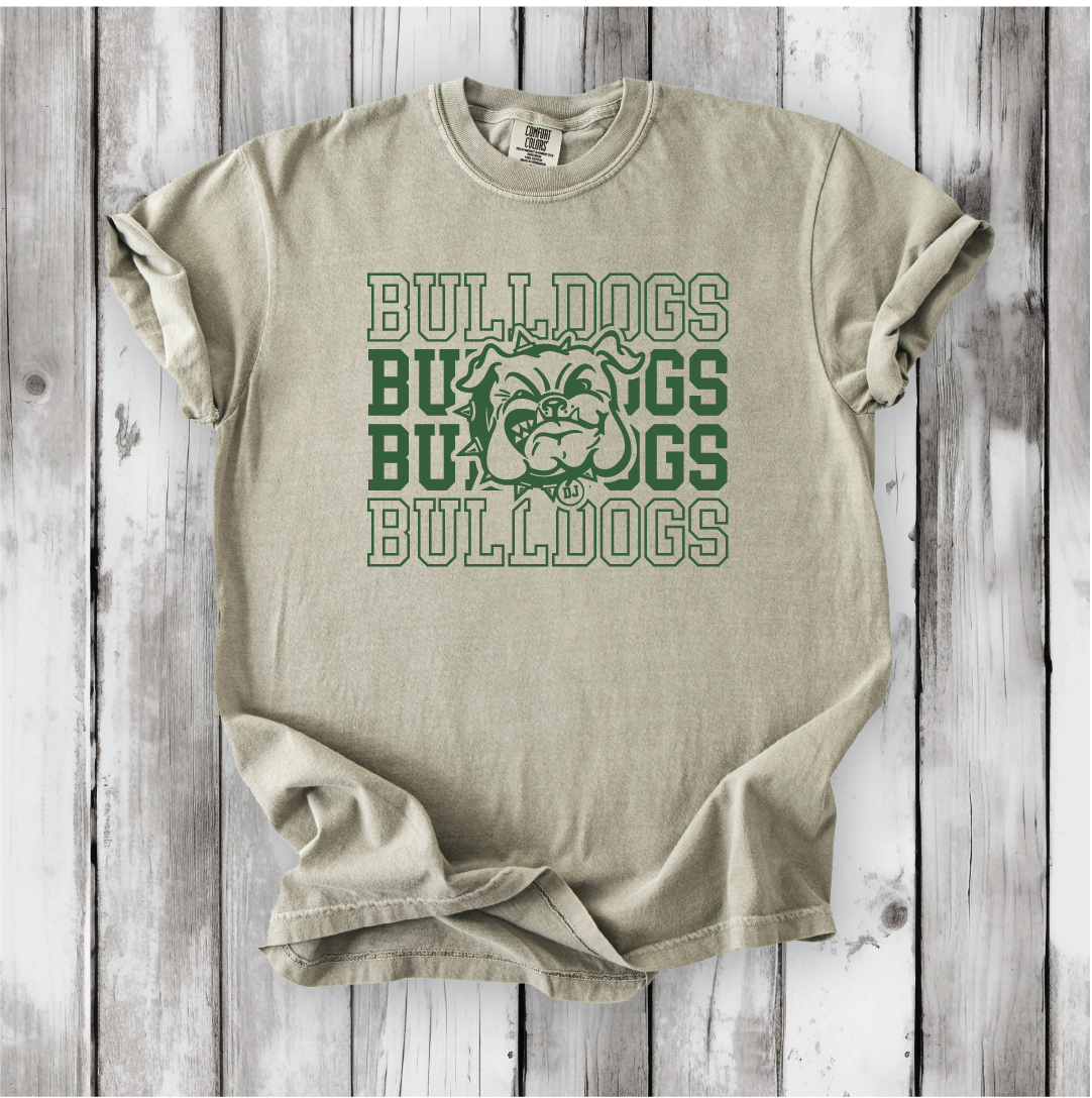 Bulldogs Repeat Fade on Bella Canvas, Next Level and Comfort Colors