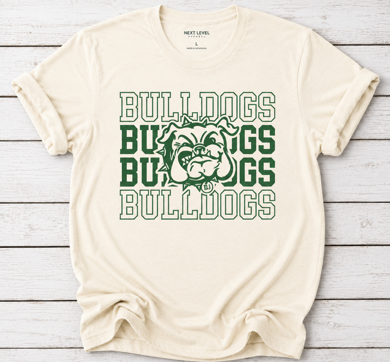 Bulldogs Repeat Fade on Bella Canvas, Next Level and Comfort Colors