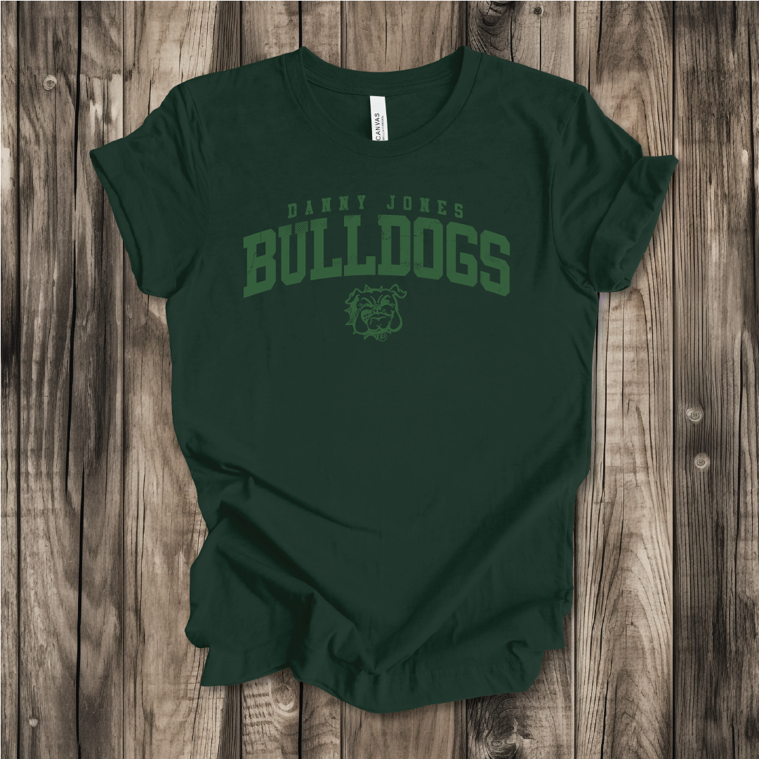 Danny Jones Bulldog Arch with Mascot - Next Level, Bella Canvas and Comfort Colors