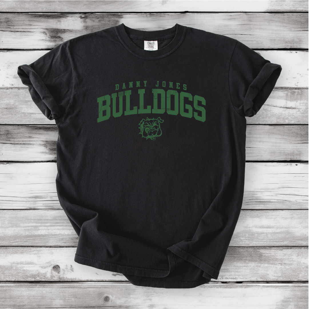 Danny Jones Bulldog Arch with Mascot - Next Level, Bella Canvas and Comfort Colors