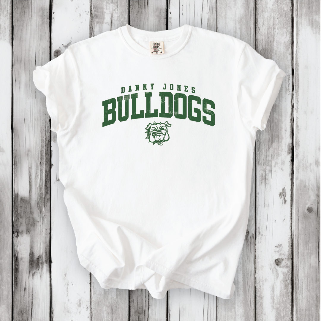 Danny Jones Bulldog Arch with Mascot - Next Level, Bella Canvas and Comfort Colors