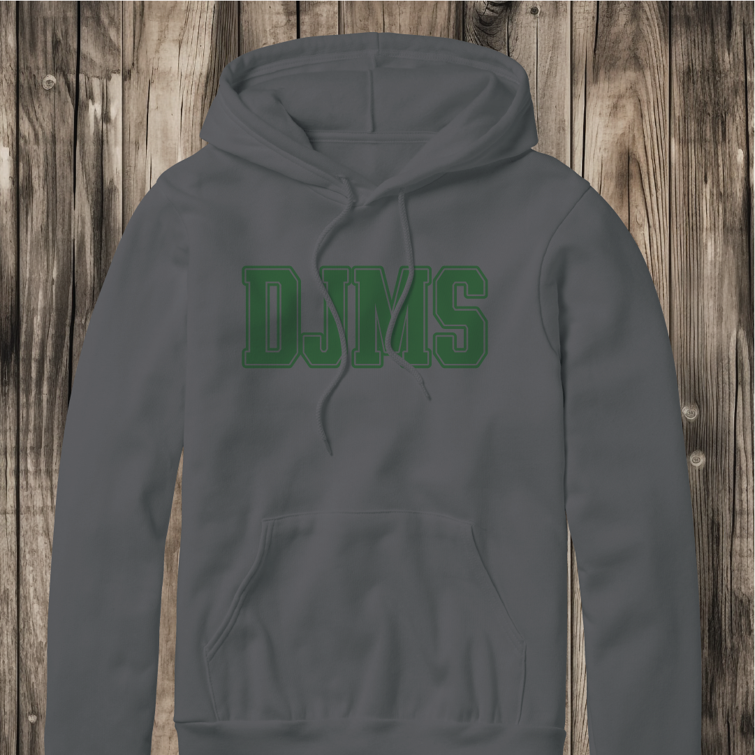 DJMS in Block Lettering Hoodie - Gildan 18500