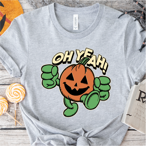 "Oh Yeah" Halloween Pumpkin Man