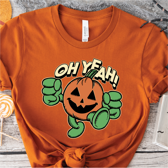 "Oh Yeah" Halloween Pumpkin Man