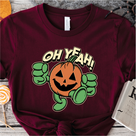 "Oh Yeah" Halloween Pumpkin Man