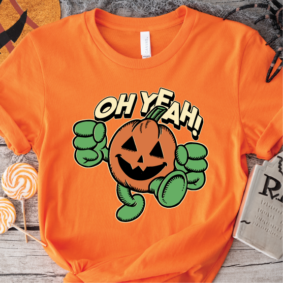 "Oh Yeah" Halloween Pumpkin Man