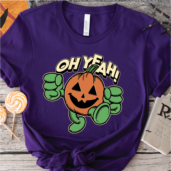 "Oh Yeah" Halloween Pumpkin Man