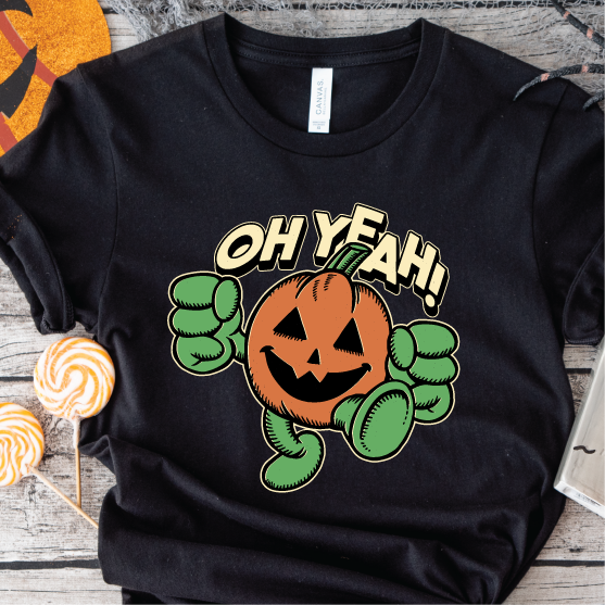 "Oh Yeah" Halloween Pumpkin Man
