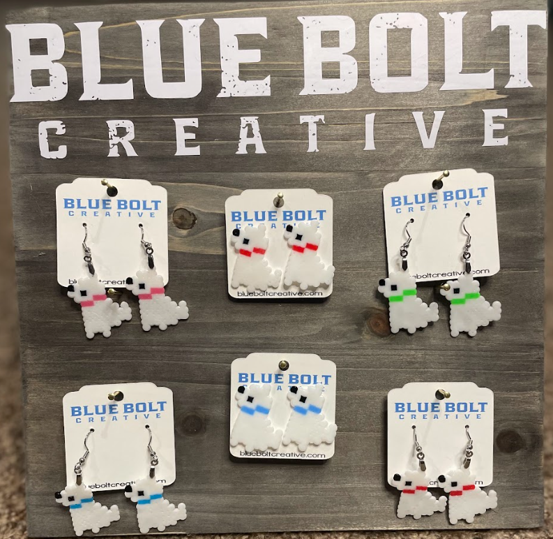 Doodle Dog Perler Bead Earring