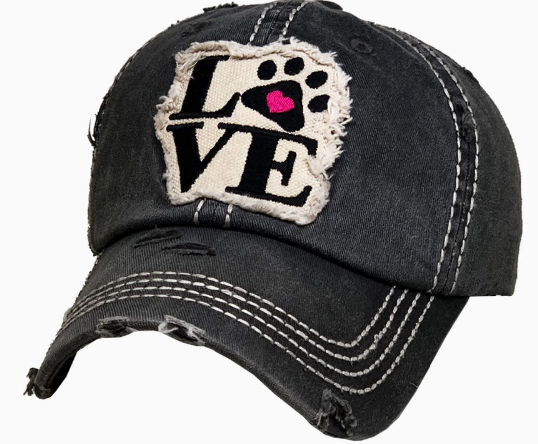 Paw Love Vintage Ballcap