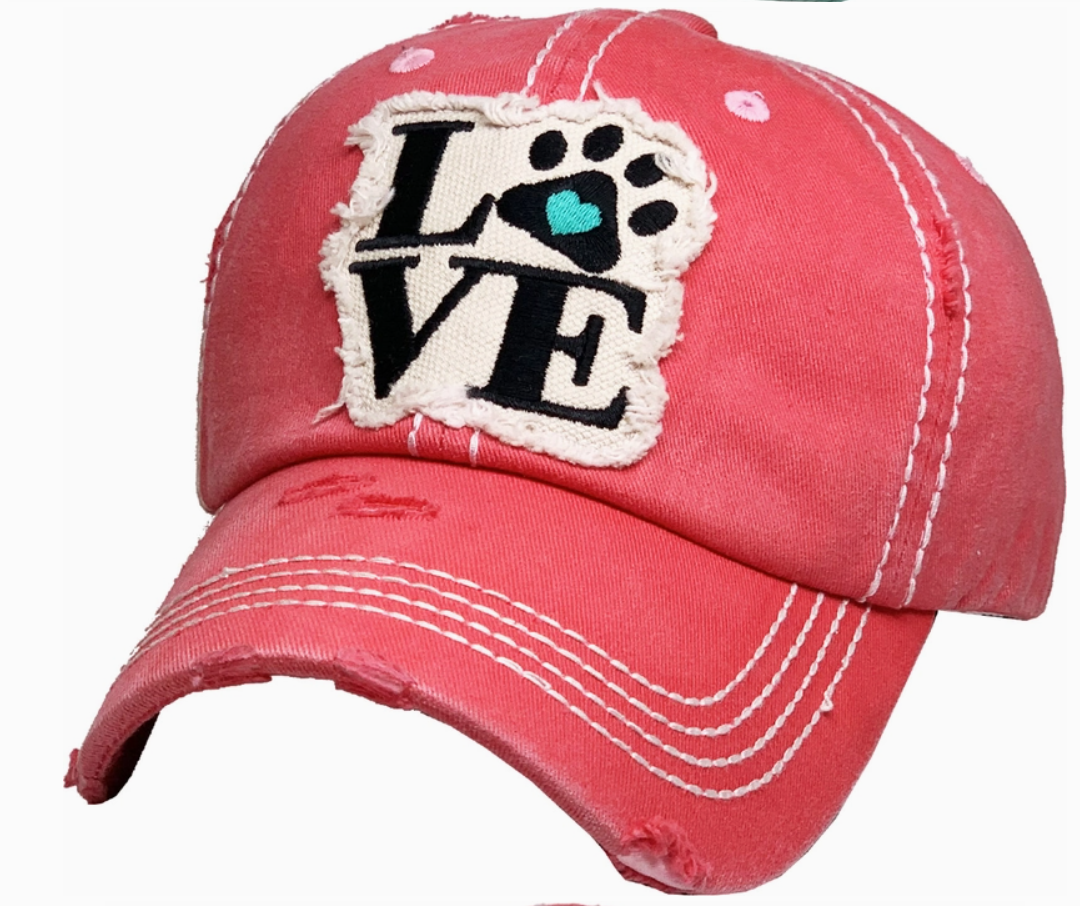 Paw Love Vintage Ballcap