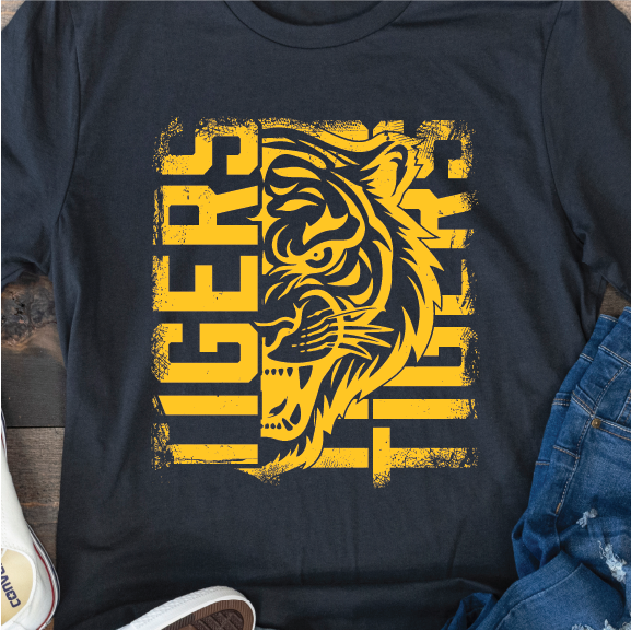 Tigers Face Block (short, long and hoodie)