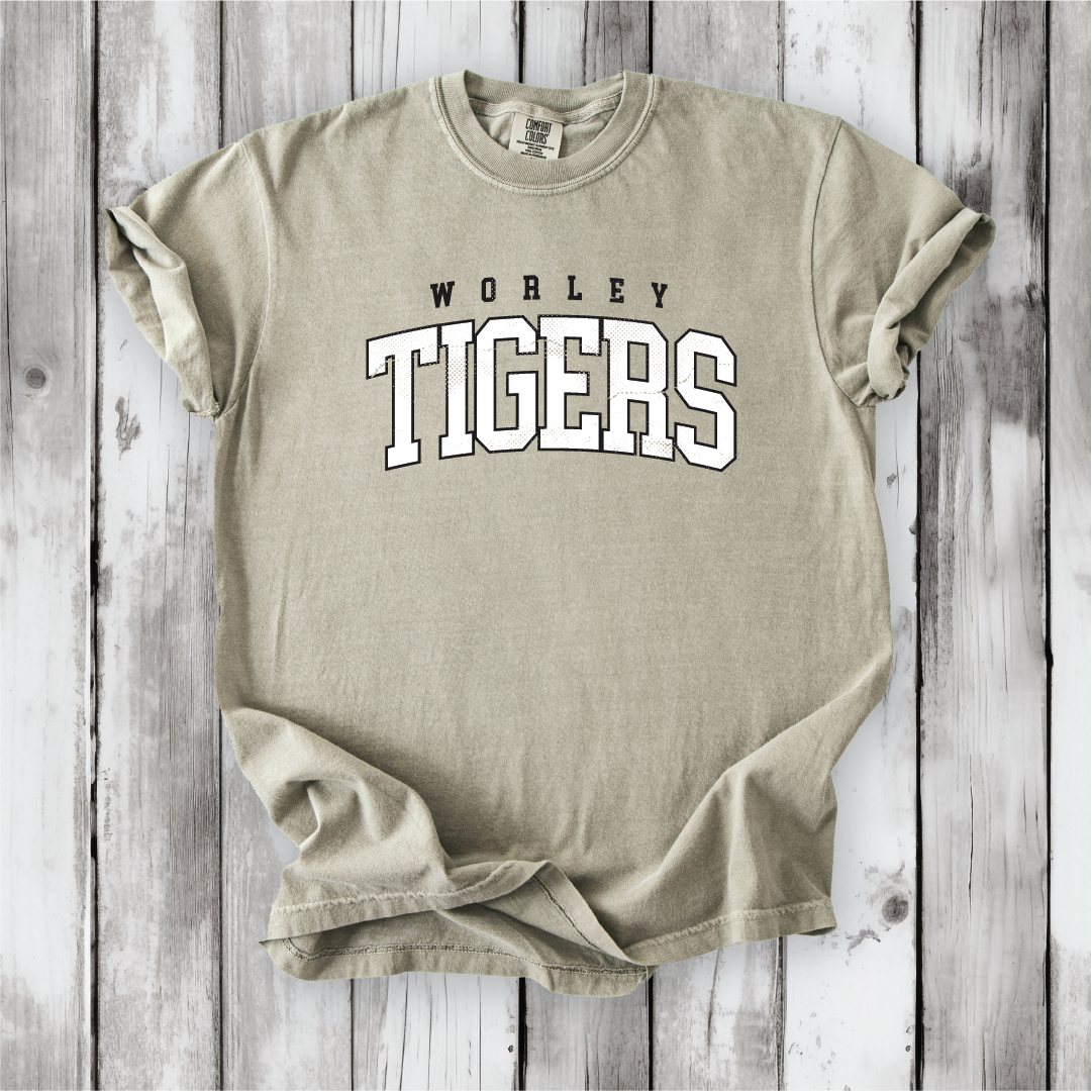 Worley Tigers Stacked (Short sleeve and Hoodie)