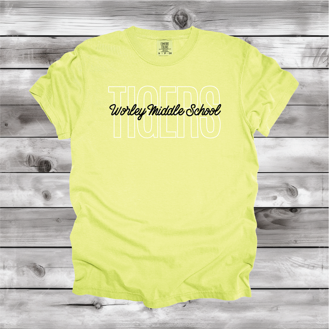 Tigers - Worley Middle School scripty - Comfort Colors