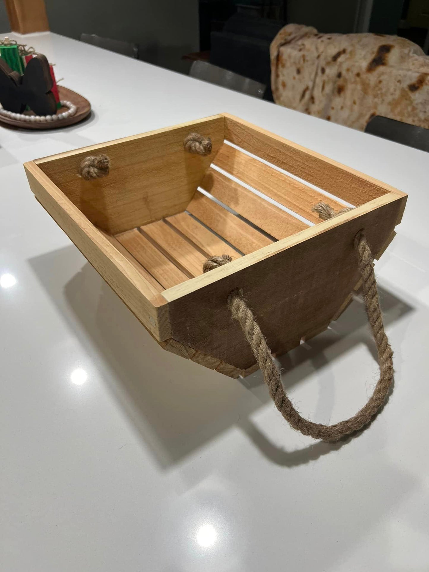 Amish Harvest Basket, hand-made from reclaimed cedar
