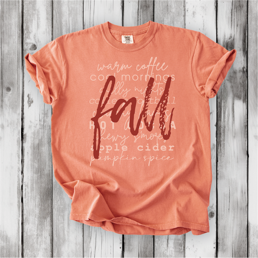 Fall Words T-shirt - Perfect Autumn/Fall shirt - Comfort Colors