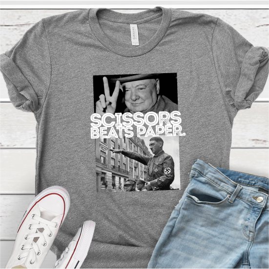 "Scissors Beats Paper World War II"