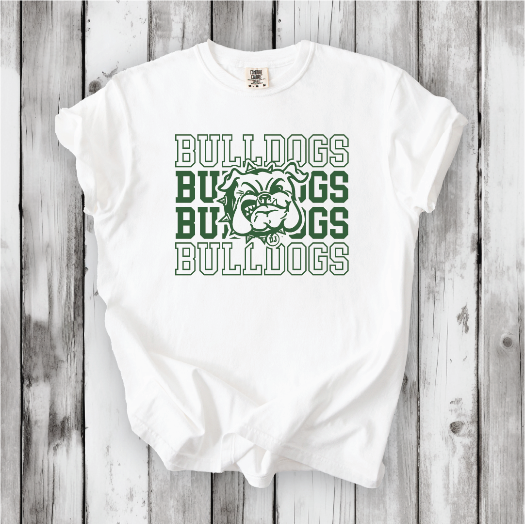 Bulldogs Repeat Fade on Bella Canvas, Next Level and Comfort Colors