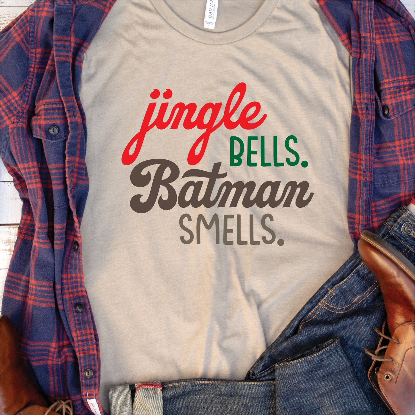 "Jingle Bells, Batman Smells" Unisex Tee