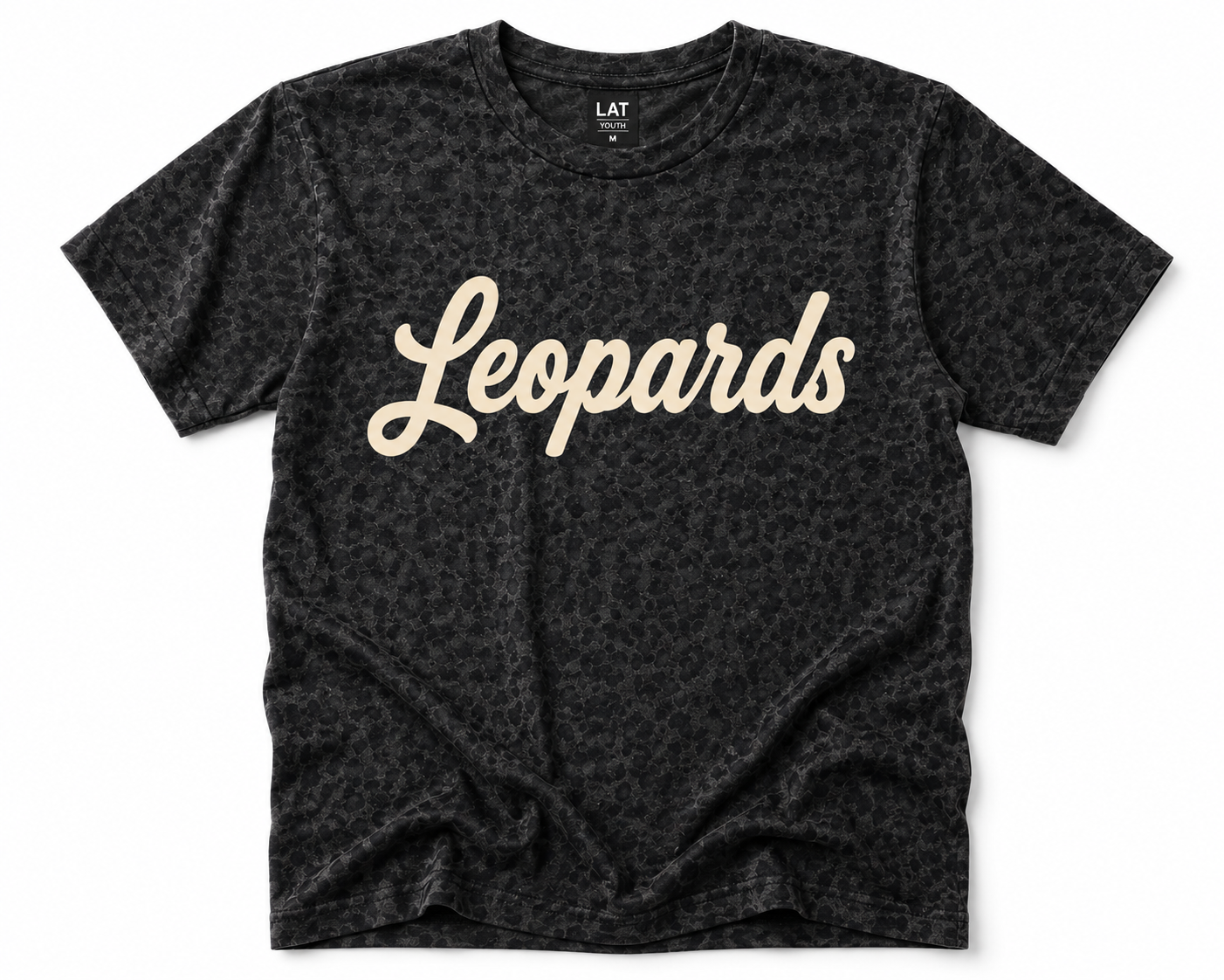 Black Leopard Print Leopards Scripty ADULT and YOUTH Size (Lillard)
