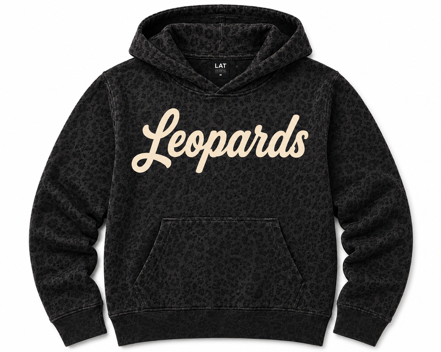 Black Leopard Print Leopards Scripty ADULT and YOUTH Size (Lillard)
