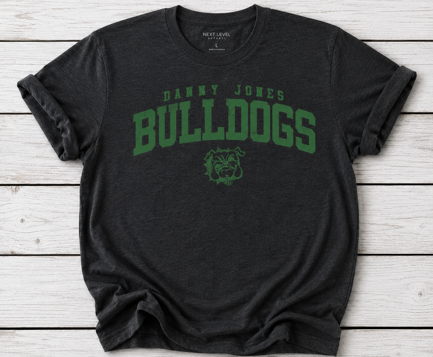 Danny Jones Bulldog Arch with Mascot  - Next Level, Bella Canvas and Comfort Colors