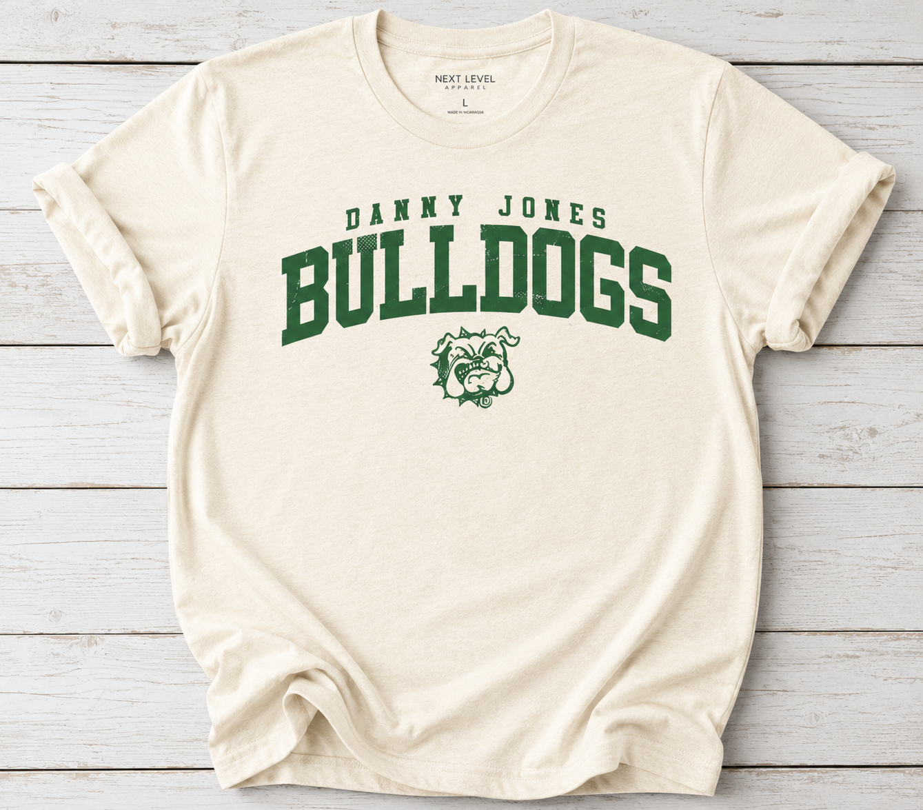 Danny Jones Bulldog Arch with Mascot  - Next Level, Bella Canvas and Comfort Colors