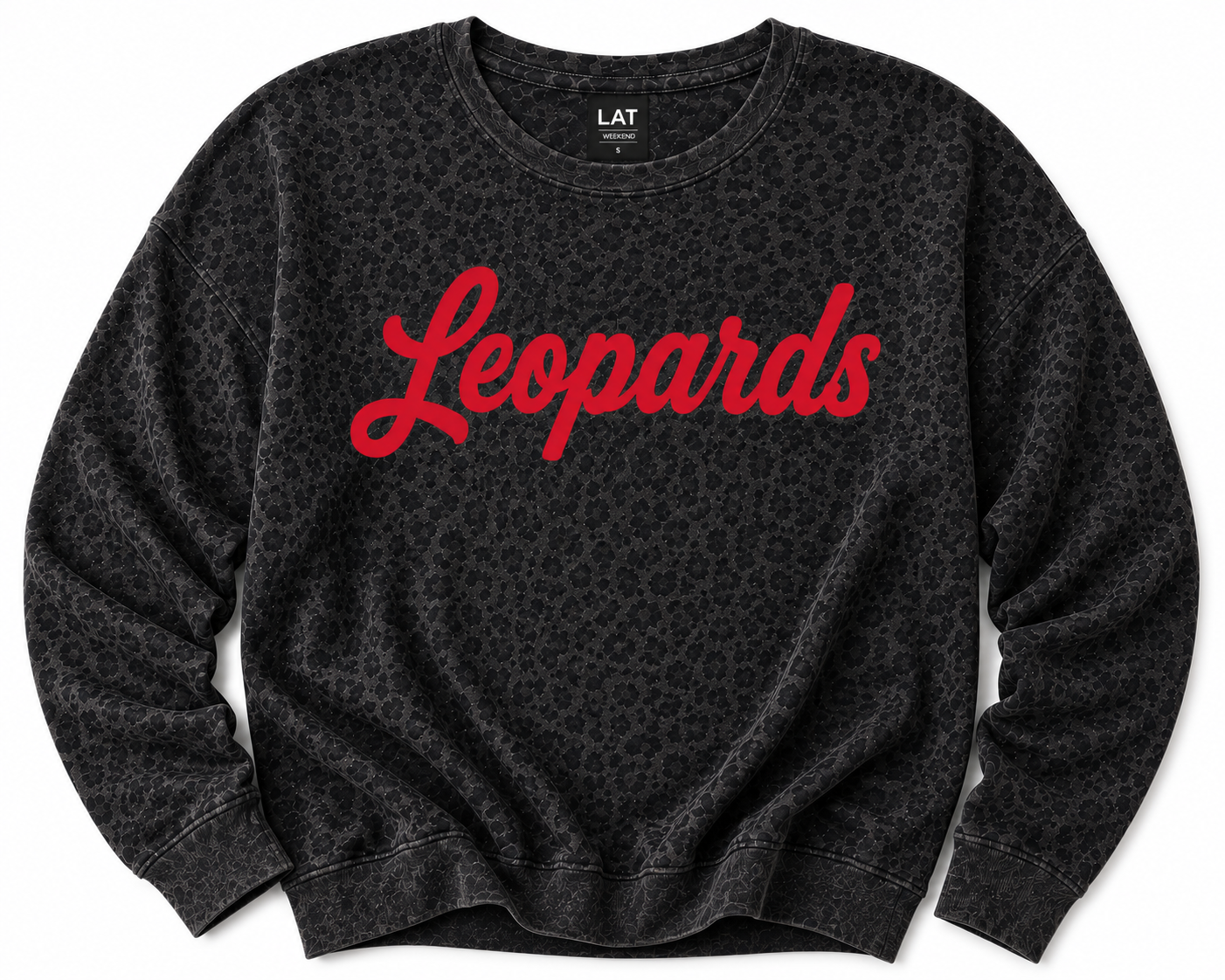 Black Leopard Print Leopards Scripty ADULT and YOUTH Size (Lillard)