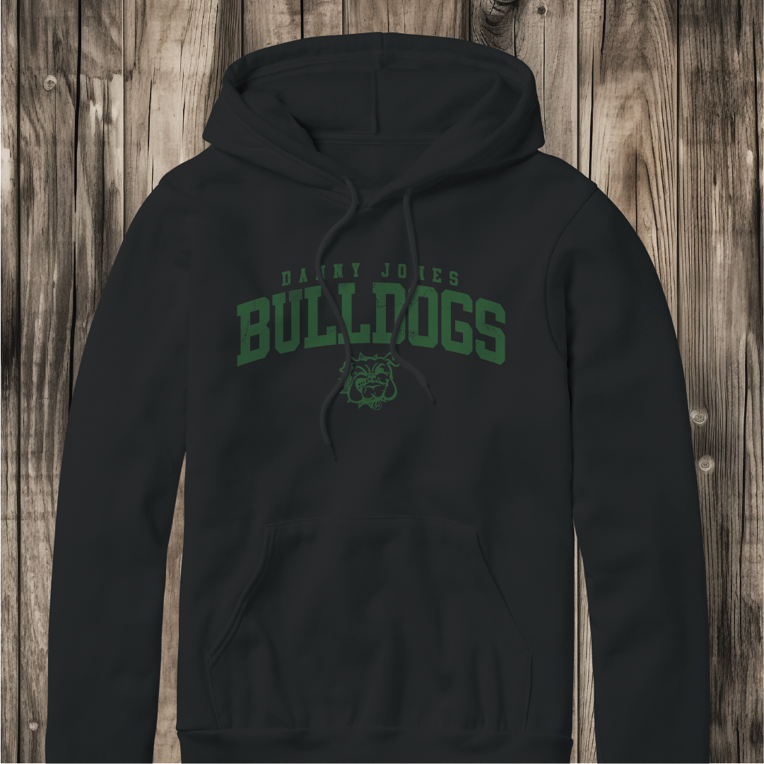 Danny Jones Bulldogs Arch with Mascot Hoodie - Gildan 18500