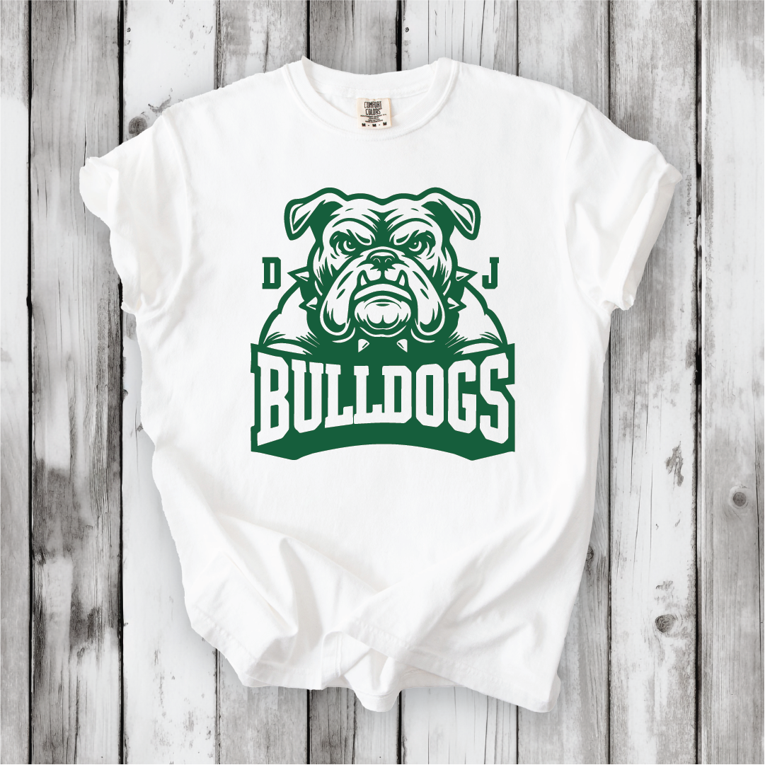DJ Bulldogs Large Mascot Next Level, Bella Canvas and Comfort Colors