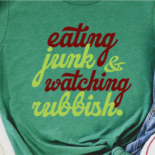 "Eating Junk and Watching Rubbish" Unisex Tee