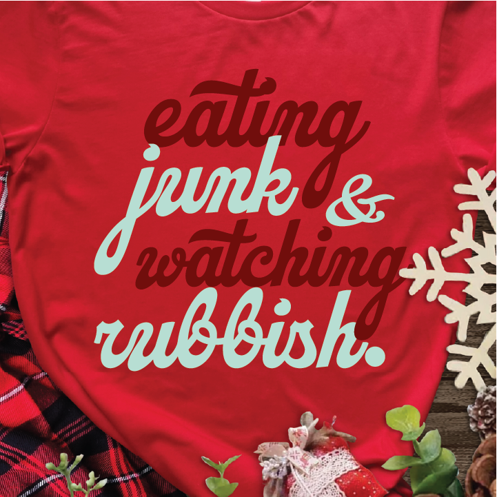 "Eating Junk and Watching Rubbish" Unisex Tee