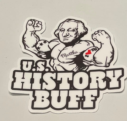 "US History Buff Washington" Sticker