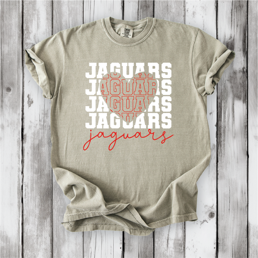 Jaguars Heart Heritage Script - Comfort Colors