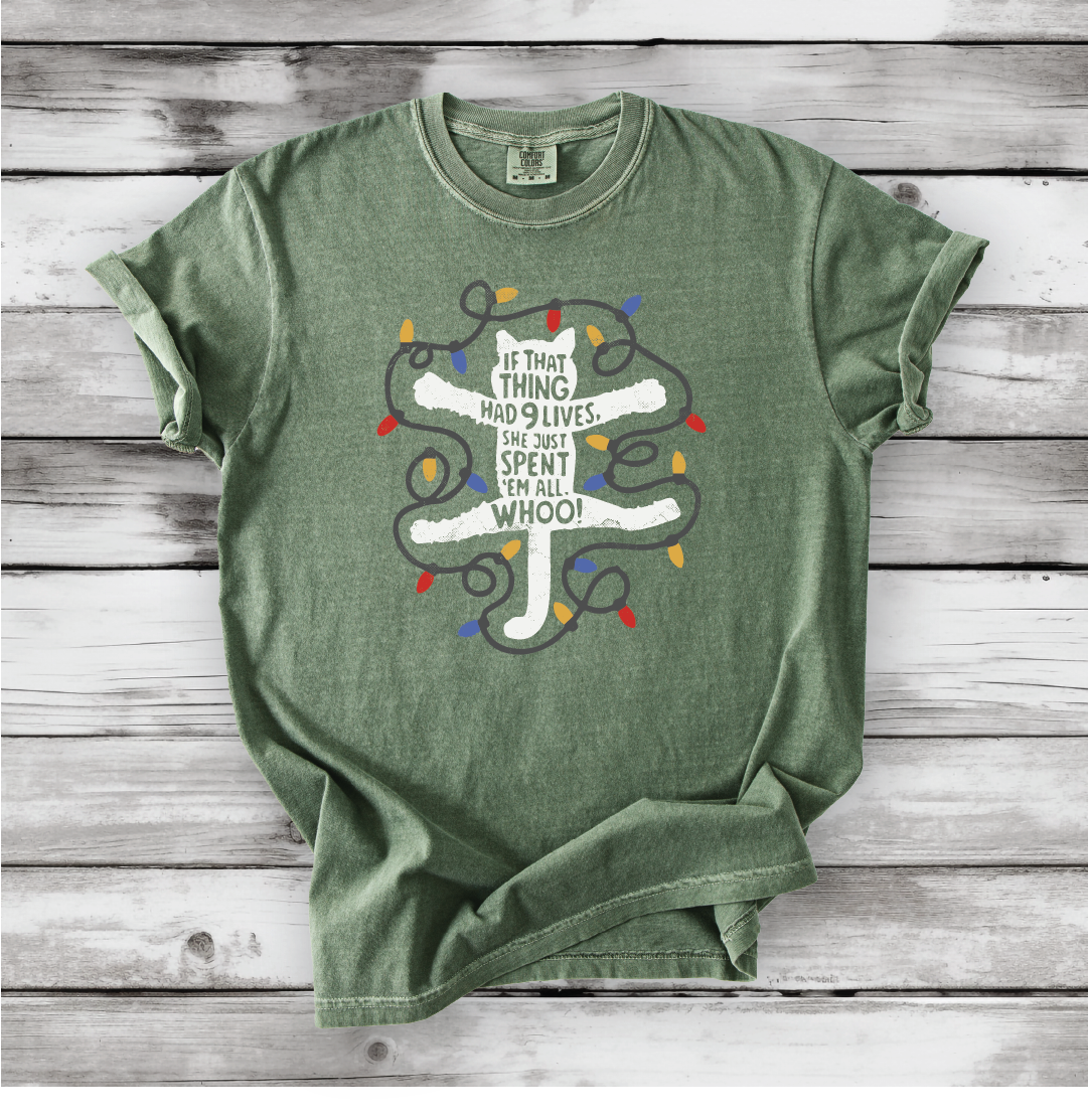 Christmas Vacation - If that Thing Had Nine Lives - National Lampoon shirt. Griswold and Cousin Eddie shirts - Comfort Colors