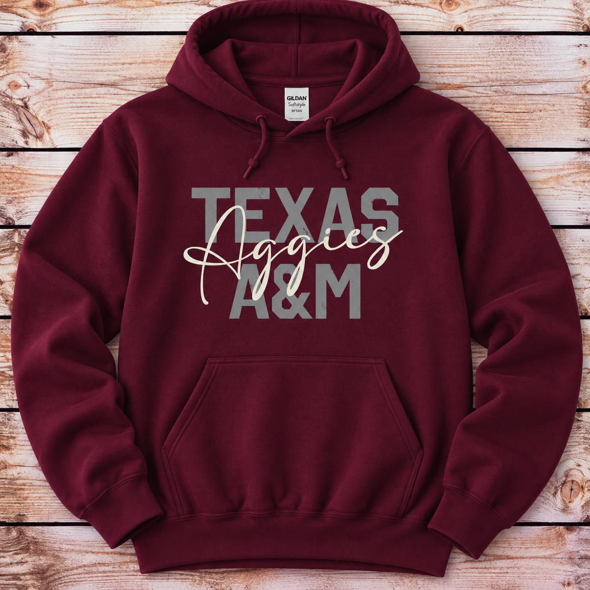 Texas A&M BLOCK Aggies Scripty Shirt