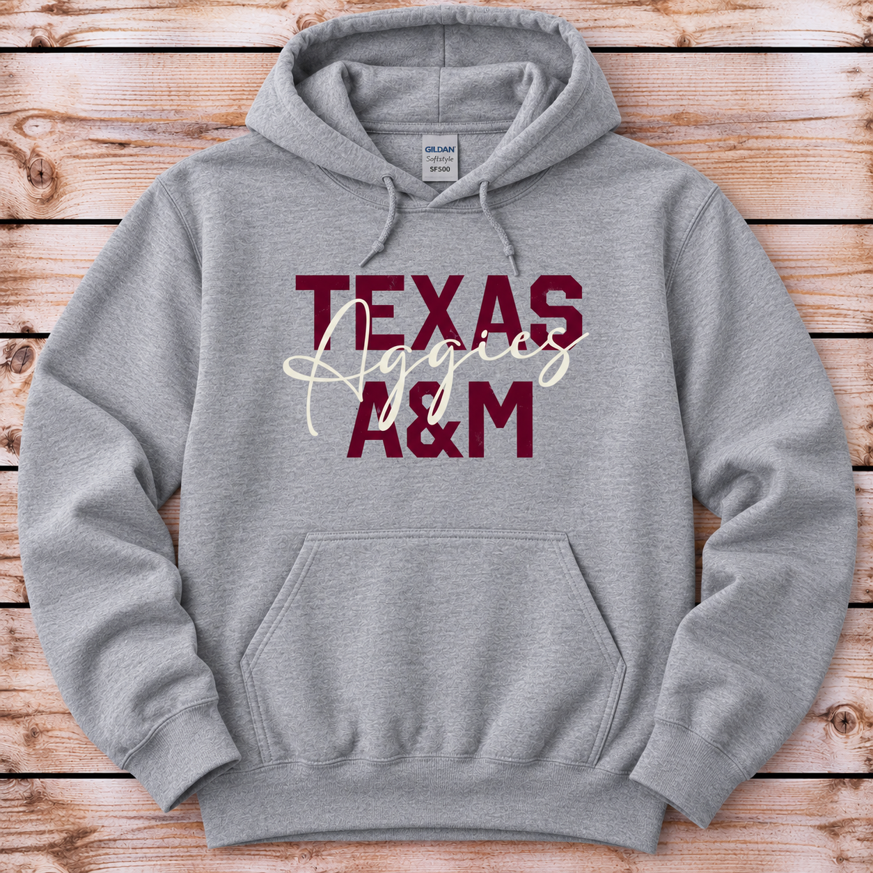 Texas A&M BLOCK Aggies Scripty Shirt