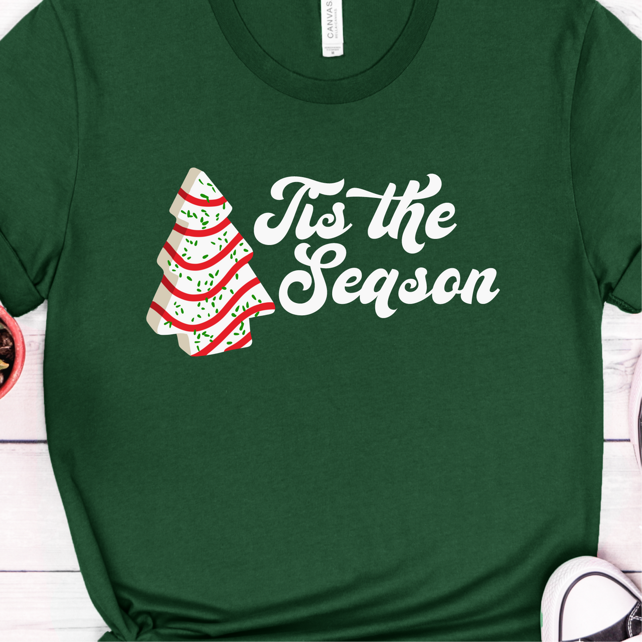 "Tis the Season Christmas Cake" Unisex Tee