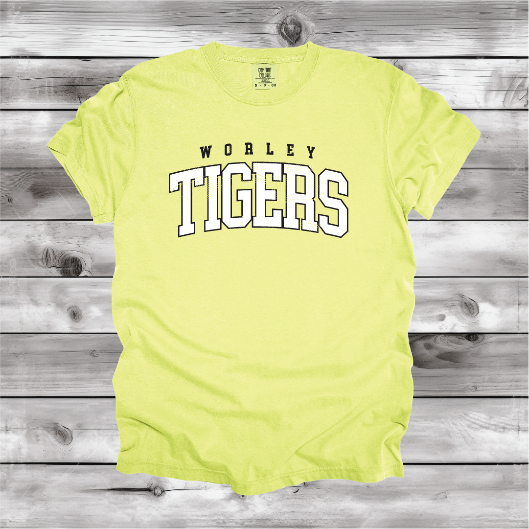 Worley Tigers Stacked (Short sleeve and Hoodie)