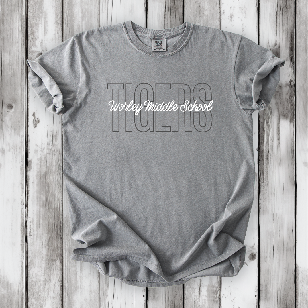 Tigers - Worley Middle School scripty - Comfort Colors