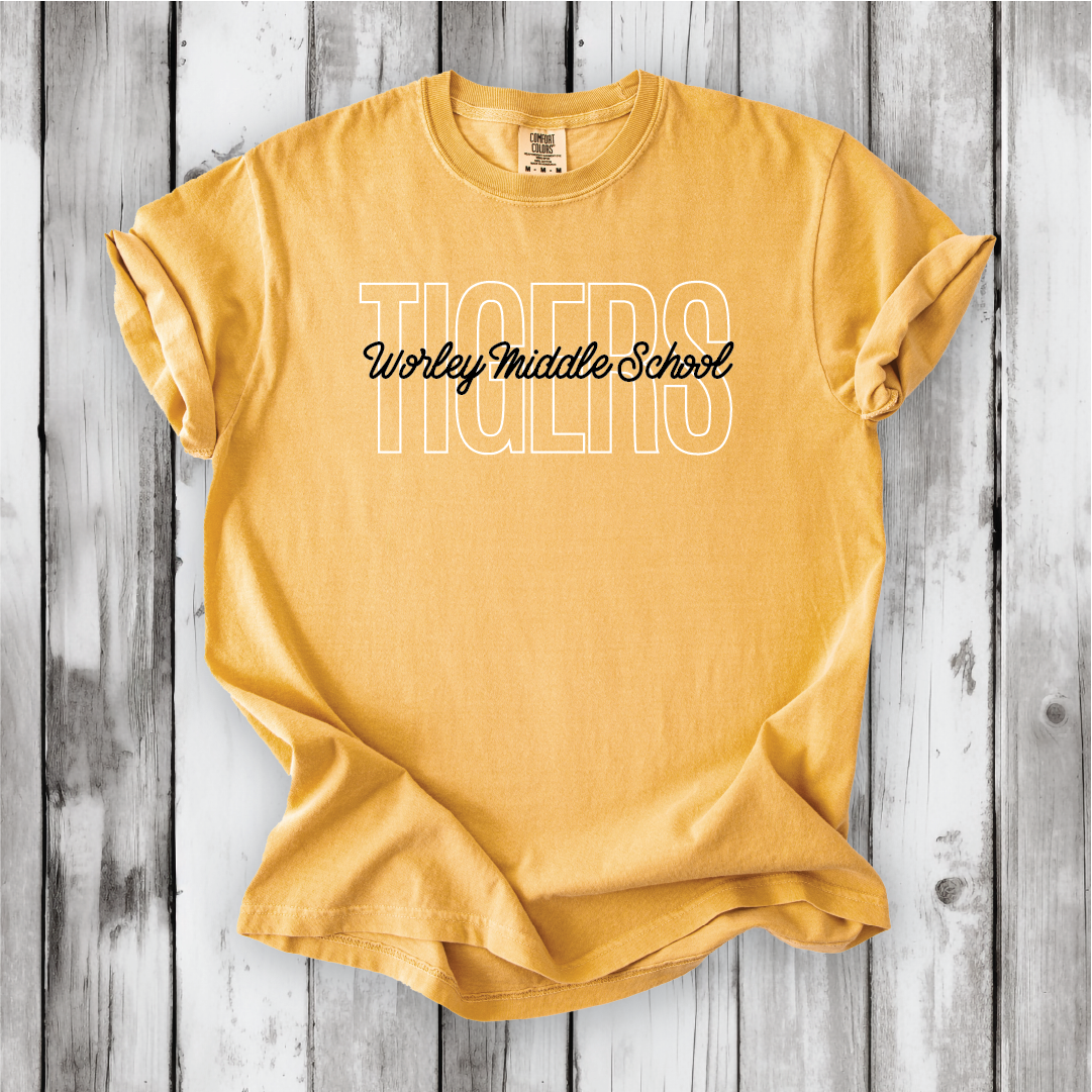 Tigers - Worley Middle School scripty - Comfort Colors