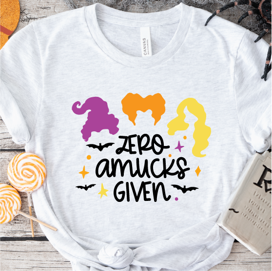 "Zero Amucks Given" t-shirt