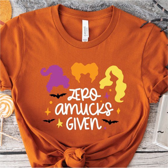 "Zero Amucks Given" t-shirt