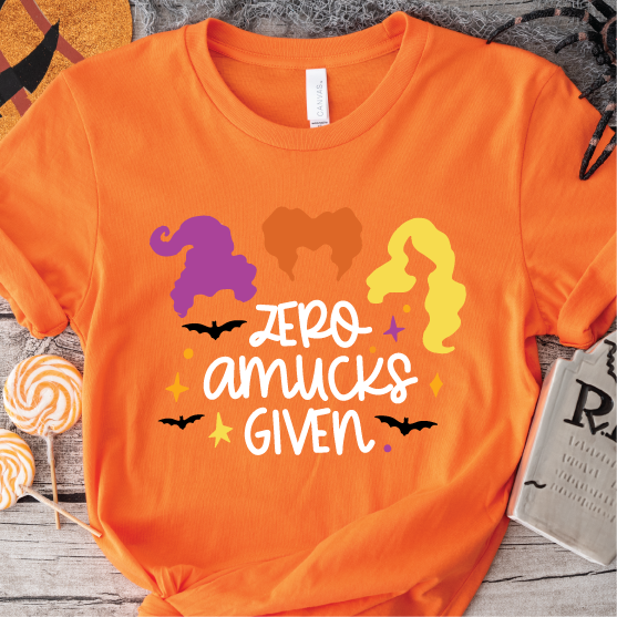 "Zero Amucks Given" t-shirt