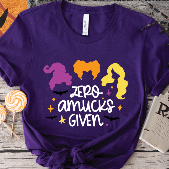 "Zero Amucks Given" t-shirt