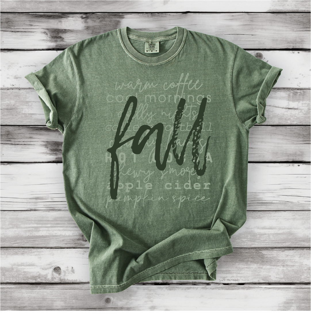 Fall Words T-shirt - Perfect Autumn/Fall shirt - Comfort Colors