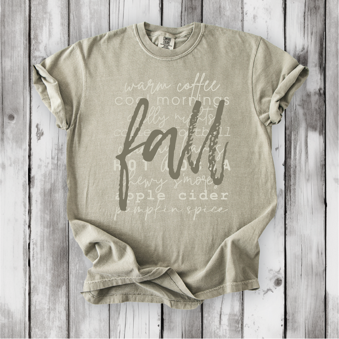 Fall Words T-shirt - Perfect Autumn/Fall shirt - Comfort Colors