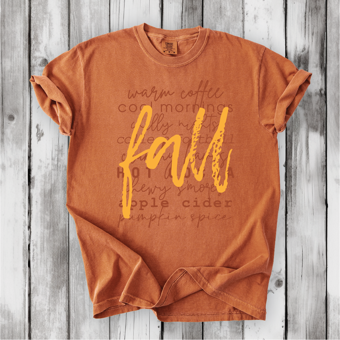 Fall Words T-shirt - Perfect Autumn/Fall shirt - Comfort Colors